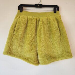 NWT Chartreuse Ugg Camilia Sherpa Shorts Medium